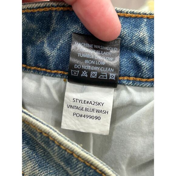 Nova Men's Vintage Blue Distressed Straight Leg Jeans Size 30 NWT - Picture 4 of 12